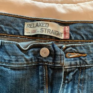 Men’s Levi’s 559 relaxed straight fit jeans. Size 36 waist and 32 inseam.